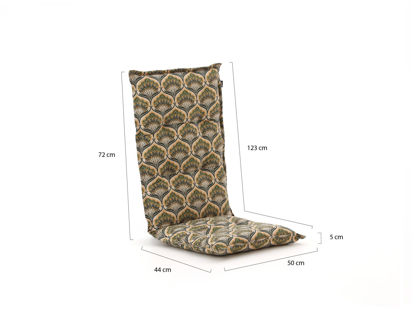 Hartman Auflage Hochlehner 123x50 cm Grün 123x50cm