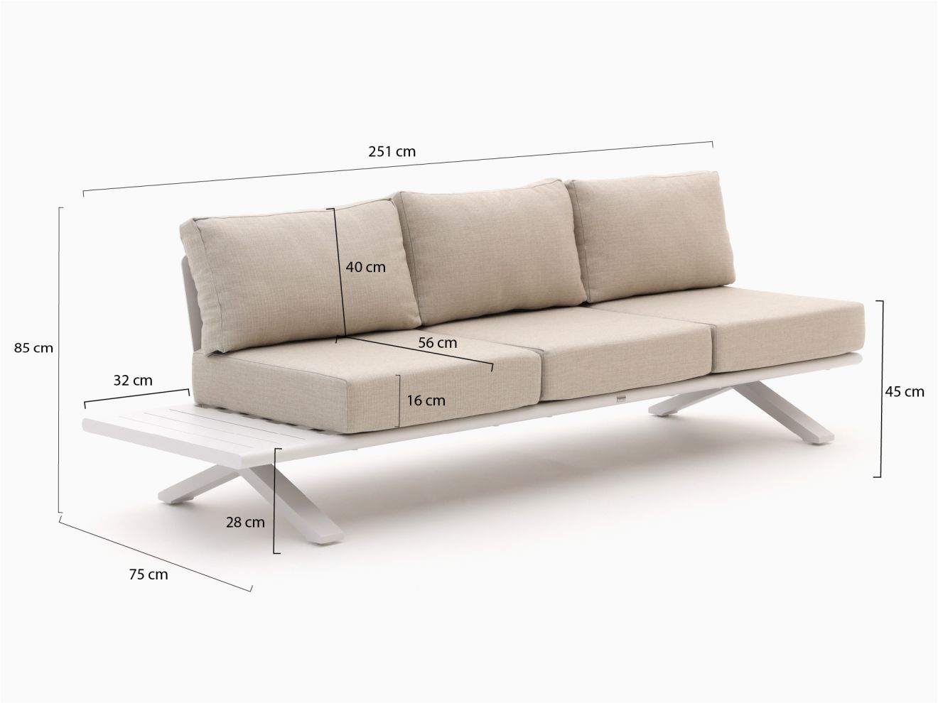 Bellagio La Tomba Lounge Gartenmöbel-Set 3-teilig günstig online kaufen