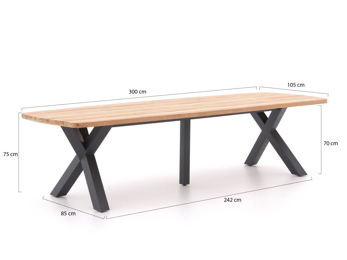 SUNS Atlanta Gartentisch 300x105x75 cm günstig online kaufen
