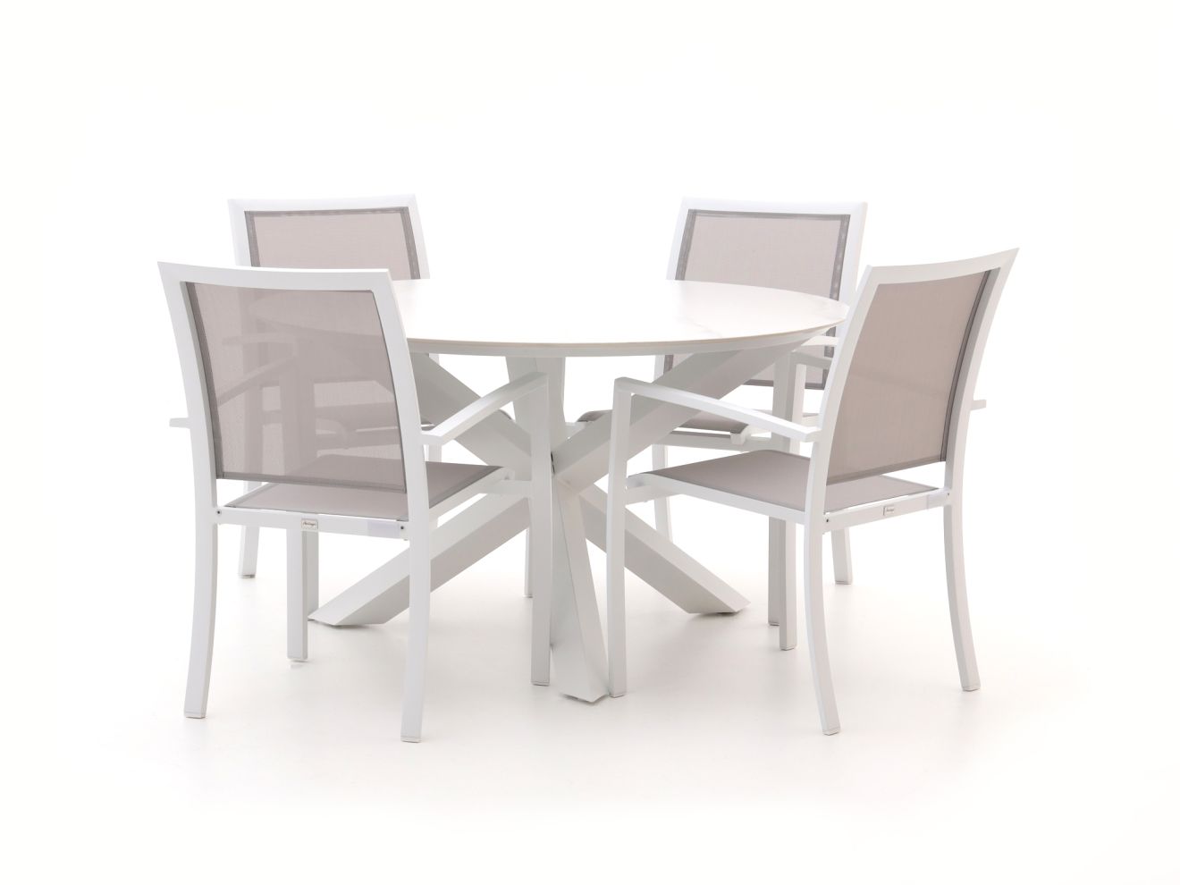 Bellagio Anzio/Lodola ø 130 cm Gartenmöbel-Set 5-teilig stapelbar günstig online kaufen