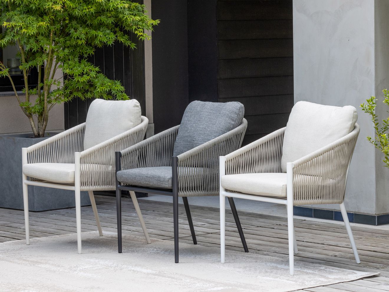 Bellagio Mineo/Induno Dänisch oval 240 cm Gartenmöbel-Set 7-teilig Grau  Rabatt: 19 %