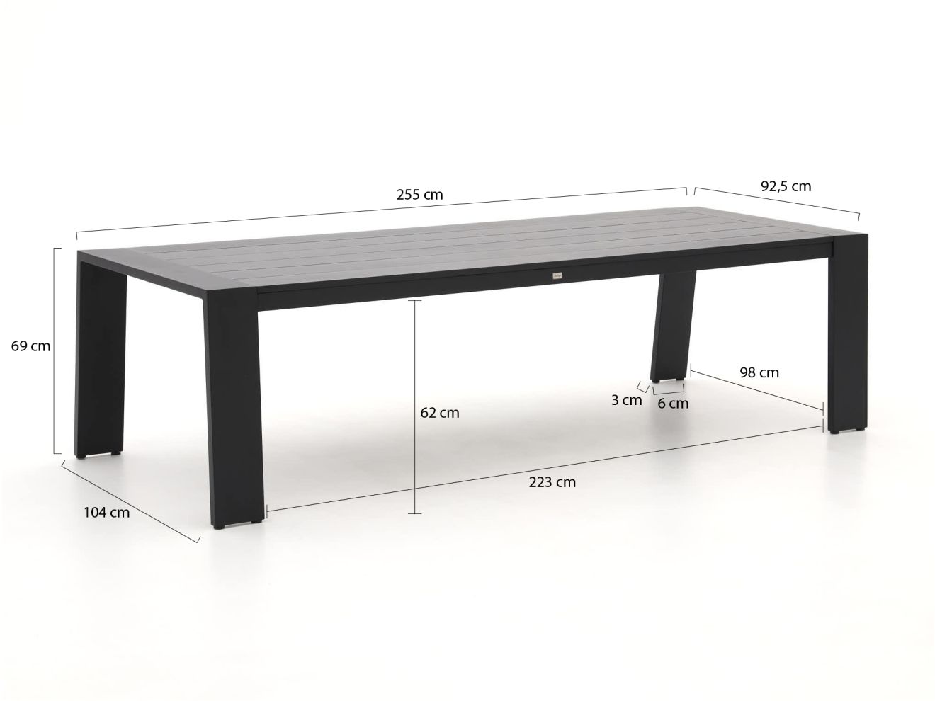 Bellagio Vinadio 255 cm Low Gartenmöbel-Set 7-teilig Grau  Rabatt: 35 %