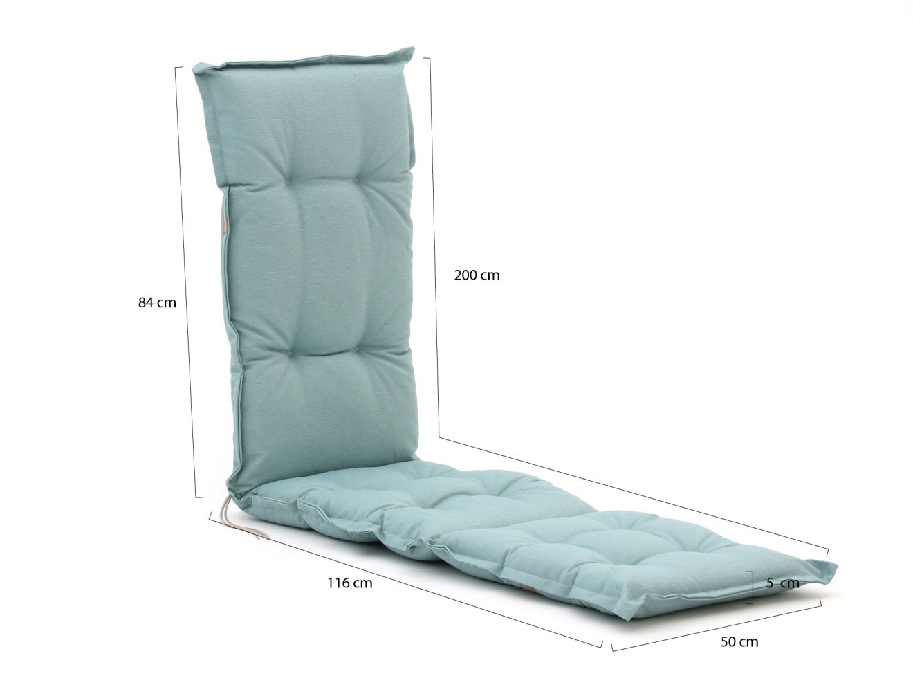 Madison Deckchairauflage 200x50  cm Blau 200x50cm