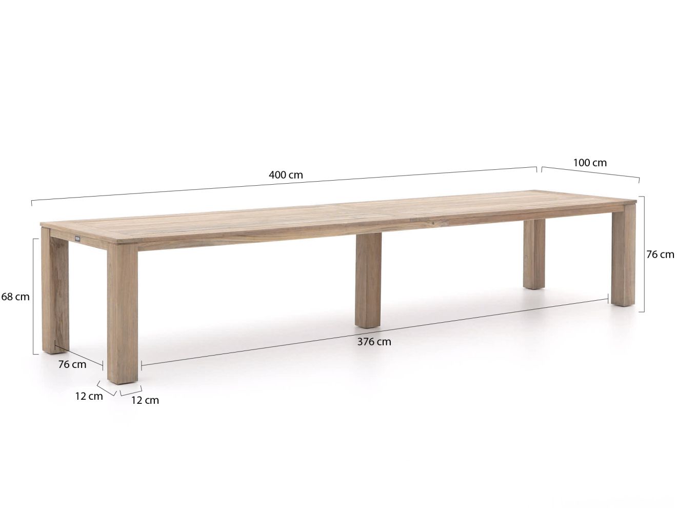 ROUGH-X Gartentisch 400x100x76 cm günstig online kaufen