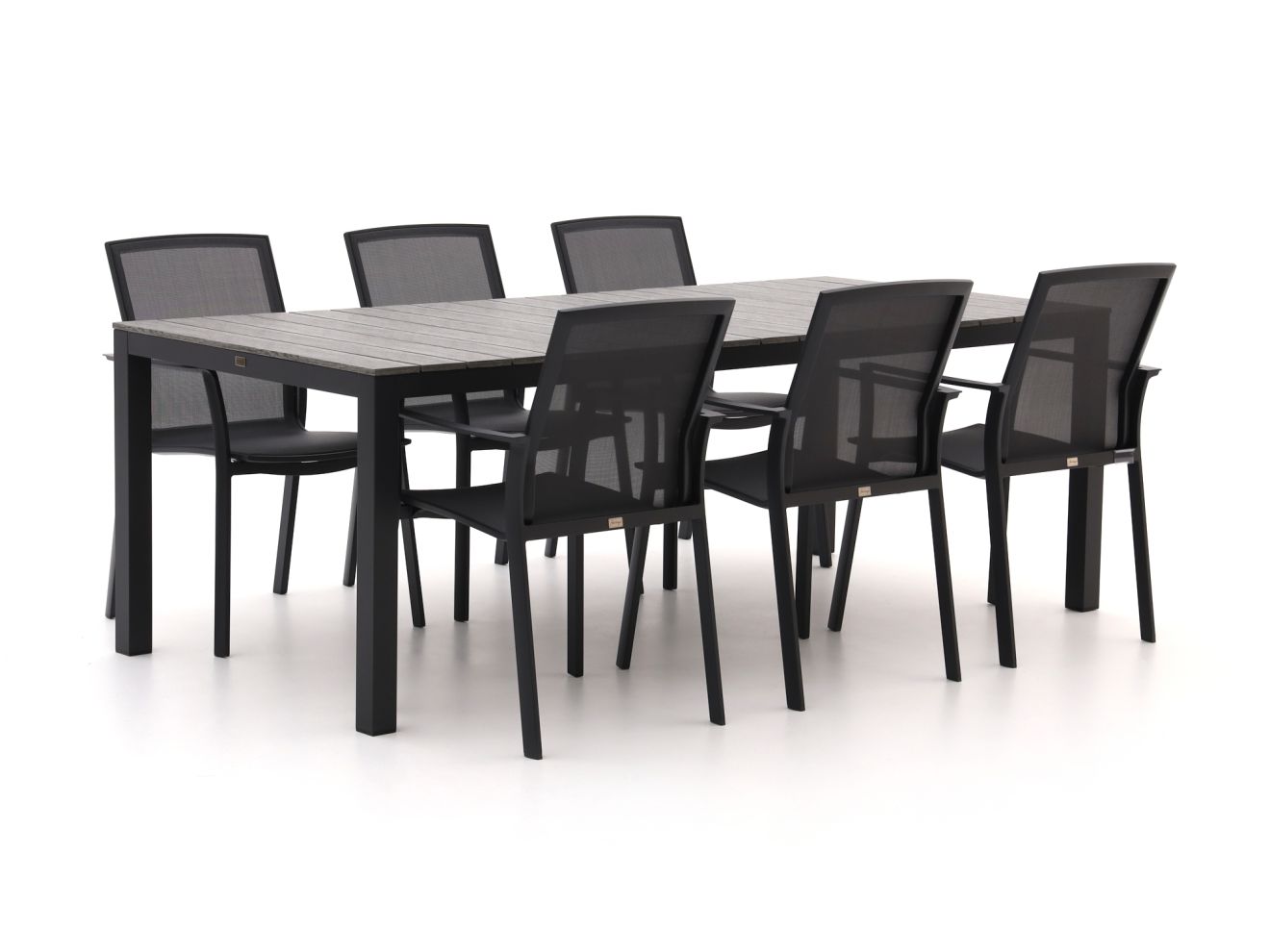 Bellagio Dranera/Fidenza 220 cm Gartenmöbel-Set 7-teilig stapelbar günstig online kaufen