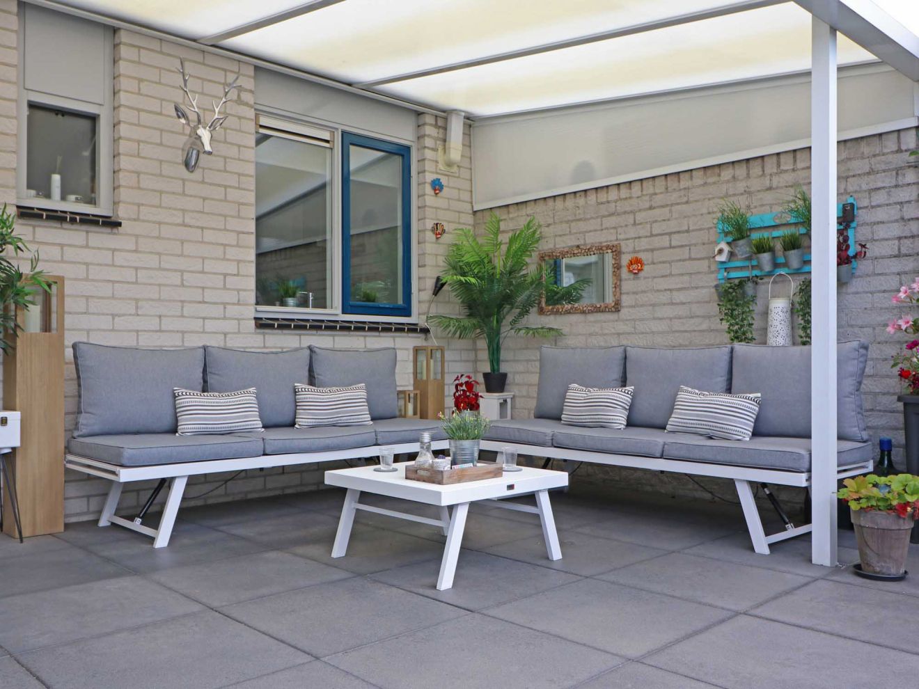 Forza Vadena Loungetisch 72x72x34 cm Wei...