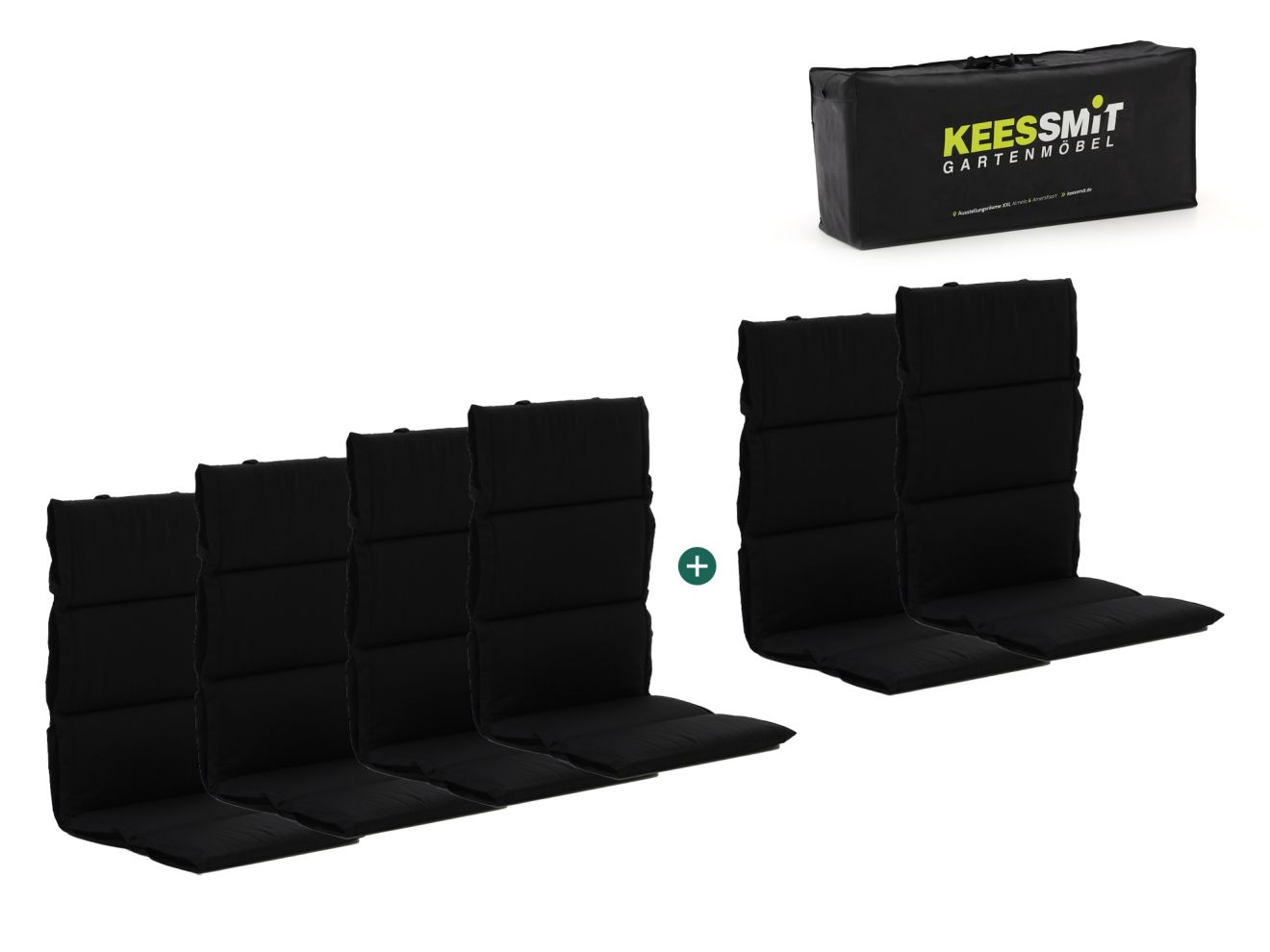 Madison Fiber Hochleher Auflagen Set von 6 Schwarz  Rabatt: 37 %