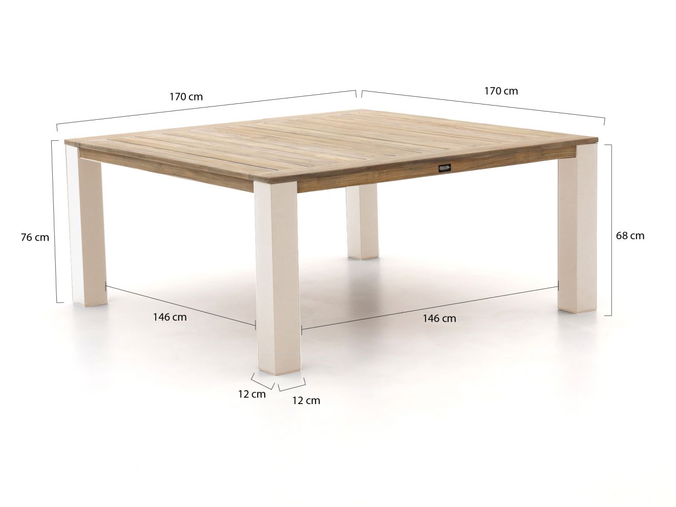 ROUGH-X Gartentisch 170x170x76 cm günstig online kaufen