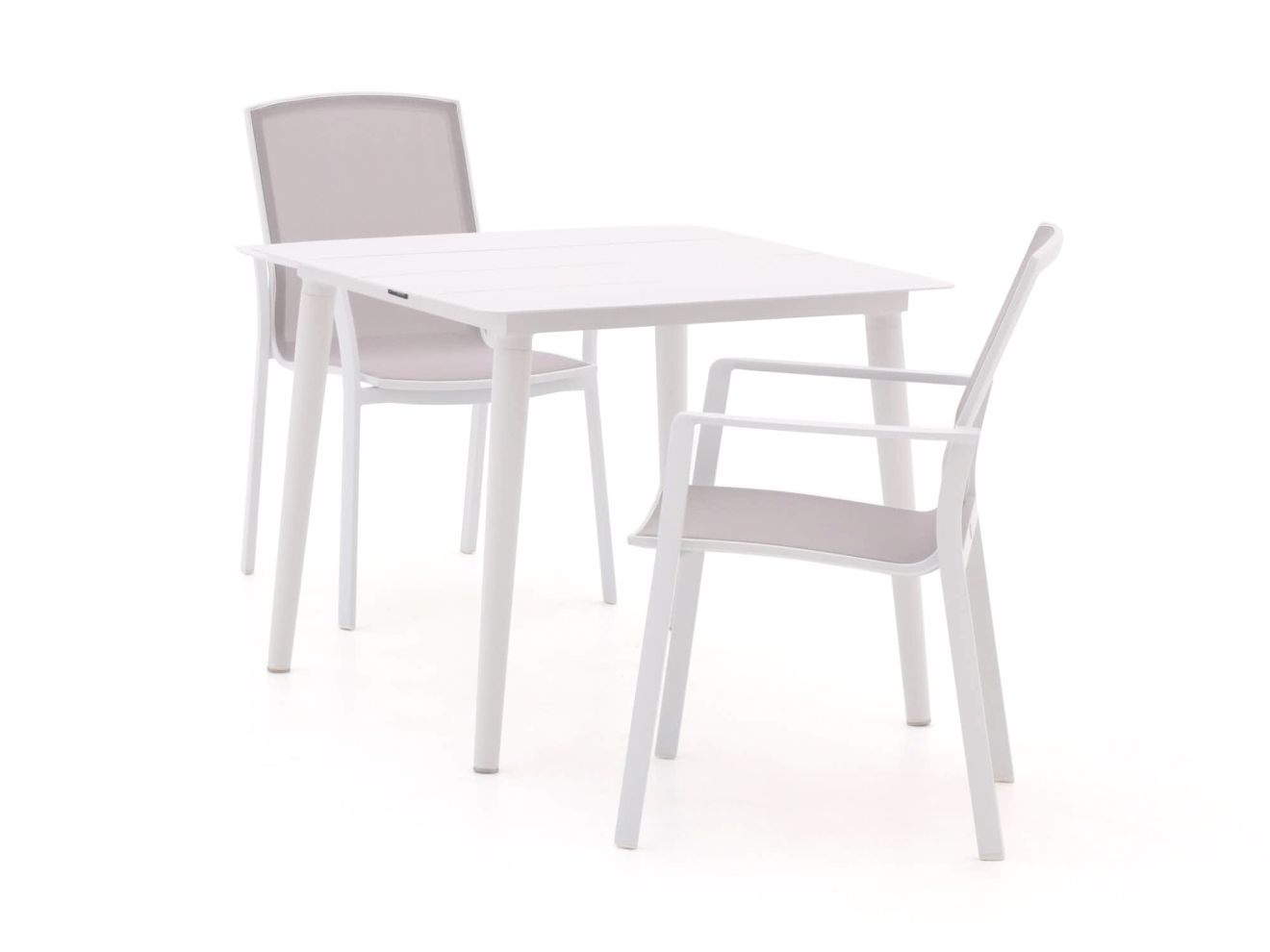 Bellagio Dranera/Sora 90 cm Gartenmöbel-Set 3-teilig stapelbar Weiß  Rabatt: 19 %