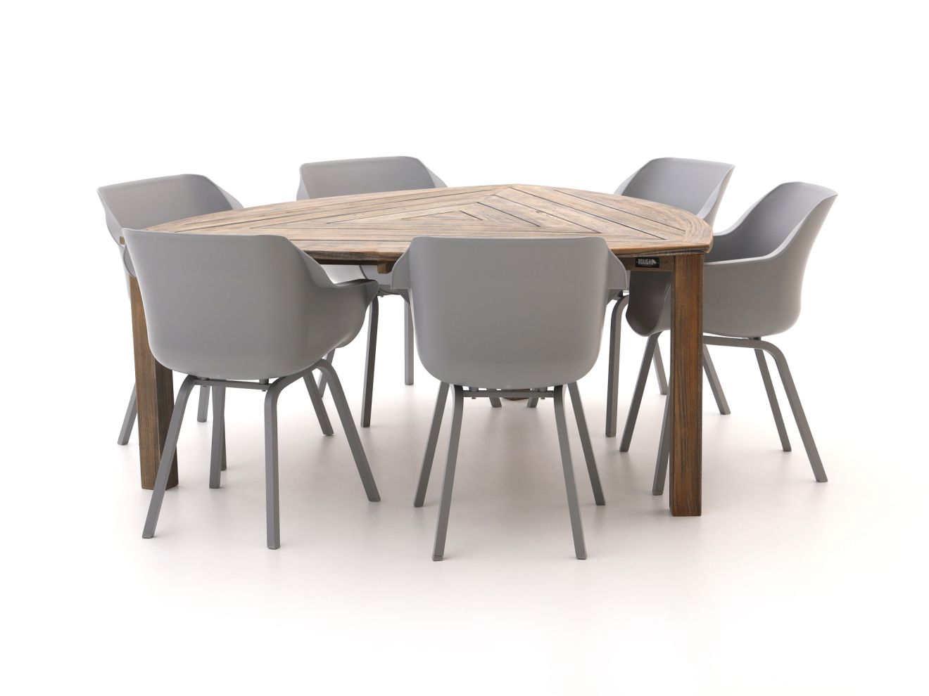 Hartman Sophie Element/Rough-S Triangular 170 cm Gartenmöbel-Set 7-teilig günstig online kaufen