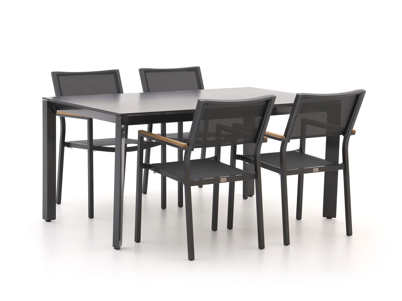 Bellagio Roma/Sestino 160 cm Gartenmöbel-Set 5-teilig stapelbar günstig online kaufen