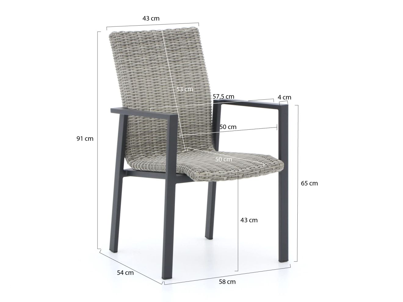 Manifesto Villongo/Menzano 160 cm Gartenmöbel-Set 5-teilig stapelbar Grau  Rabatt: 25 %