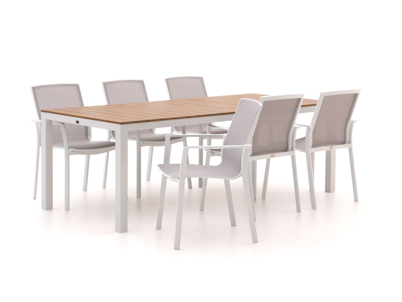 Bellagio Dranera/Fidenza 220 cm Gartenmöbel-Set 7-teilig stapelbar Grau  Rabatt: 20 %