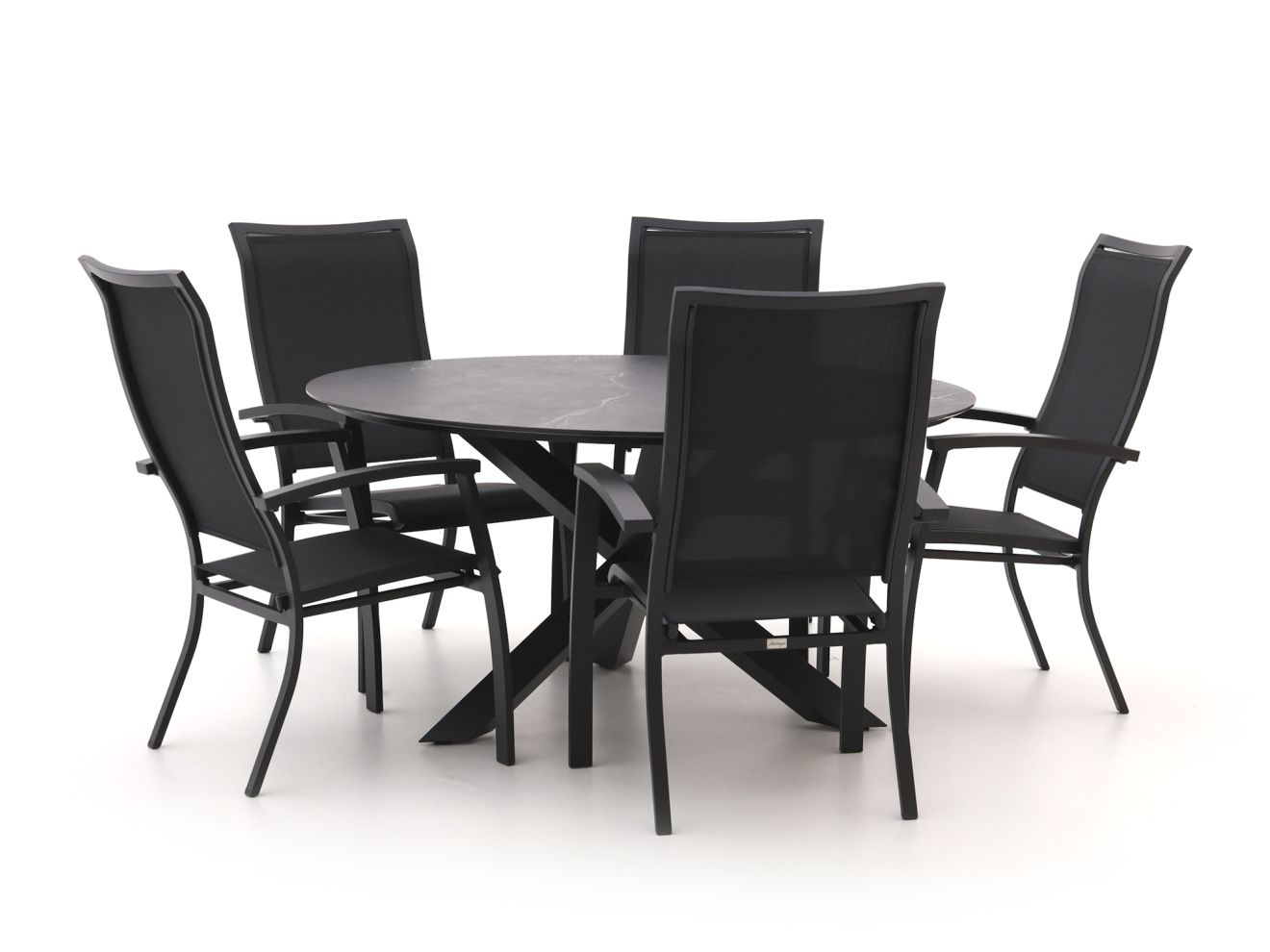 Bellagio Lugo/Lodola ø 150 cm Gartenmöbel-Set 6-teilig stapelbar günstig online kaufen