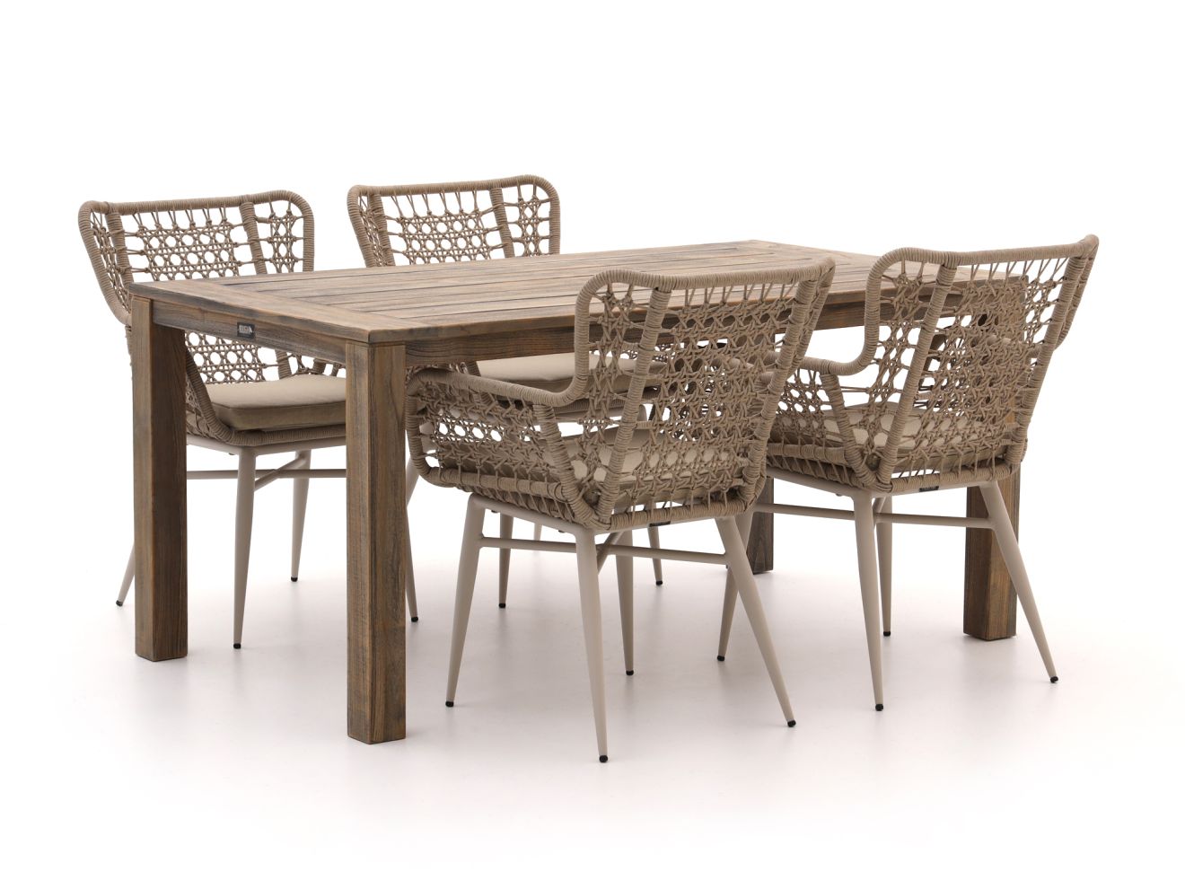 Intenso Busso/ROUGH-S 160 cm Gartenmöbel-Set 5-teilig