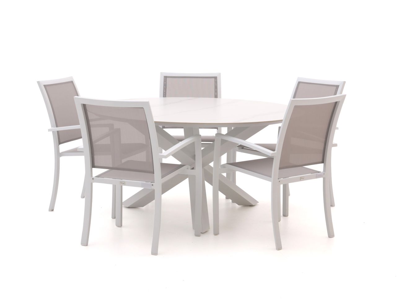 Bellagio Anzio/Lodola ø 150 cm Gartenmöbel-Set 6-teilig stapelbar günstig online kaufen