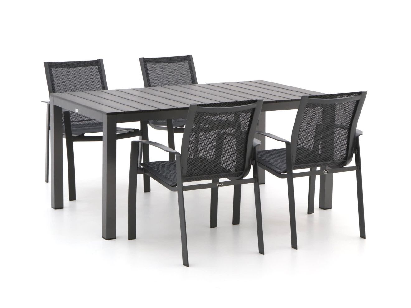 R&S Design Altea/Fidenza 160 cm Gartenmöbel-Set 5-teilig stapelbar günstig online kaufen