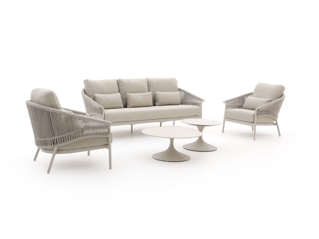 + 15 % Kassenrabatt | SUNS Santorini/Nova Sessel-Sofa Lounge-Set 5-teilig