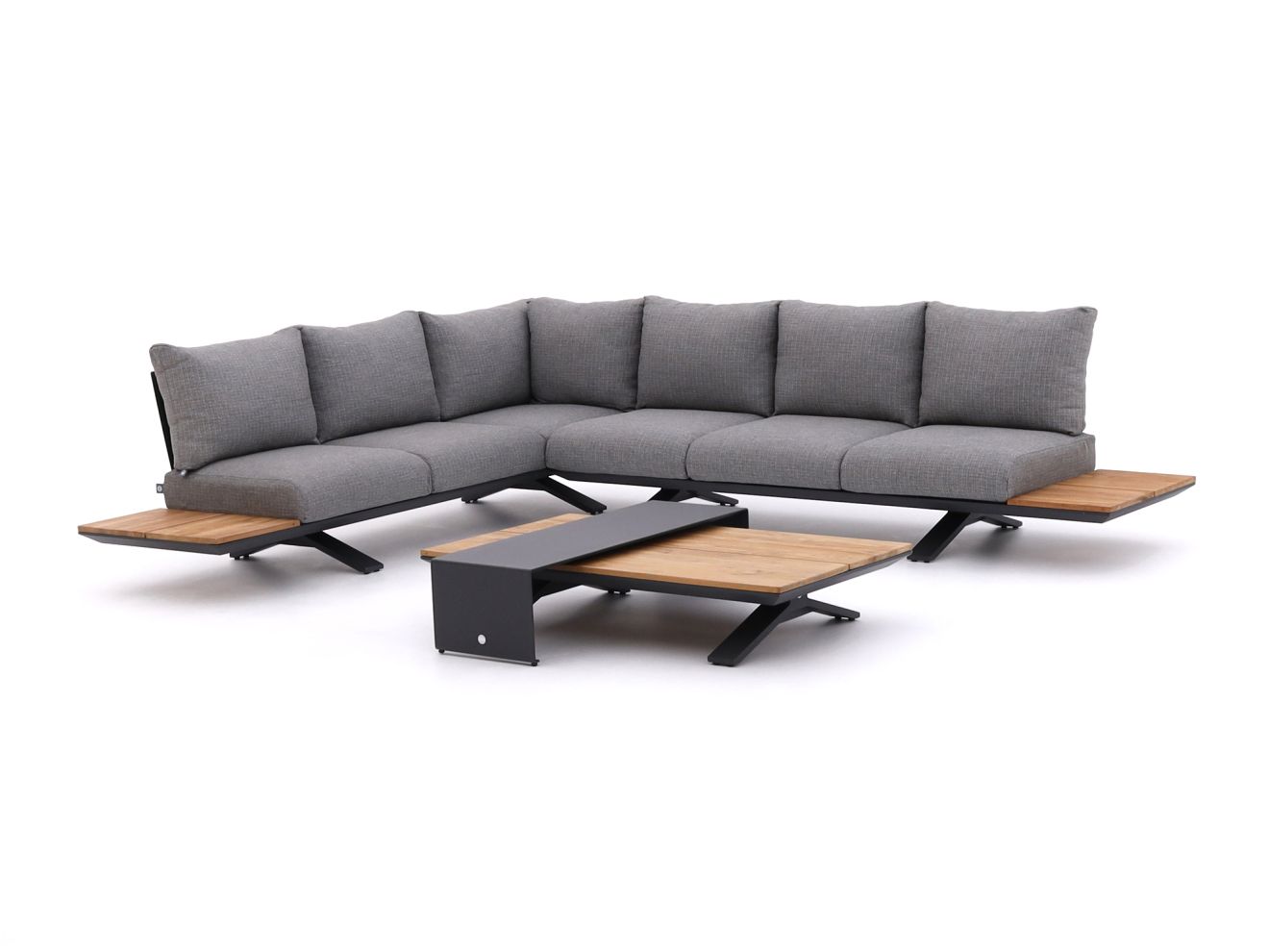 SUNS Stockholm Ecklounge-Set 4-teilig links Grau 330x255cm