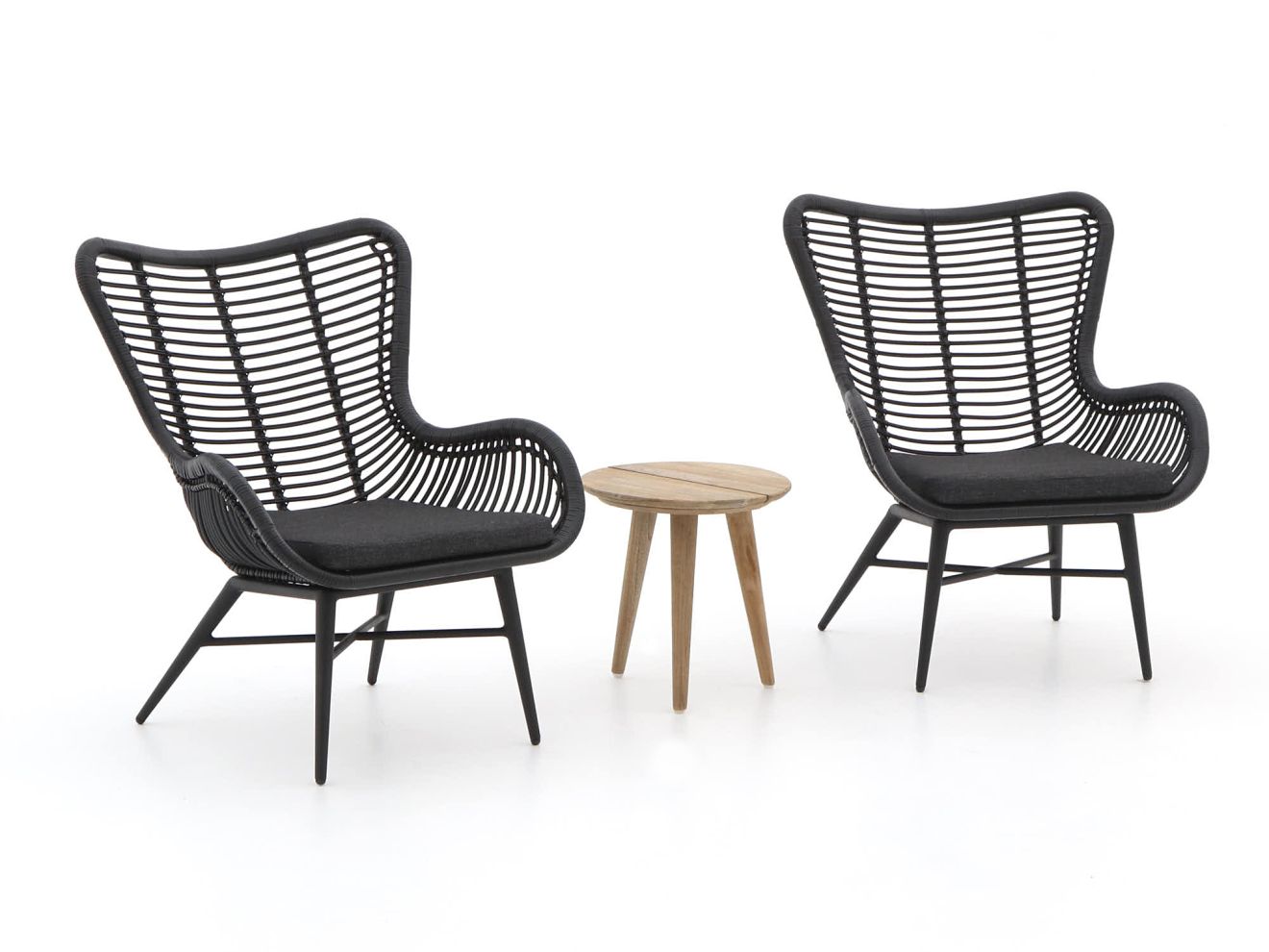 Intenso Rovello/ROUGH-K 40 cm Balkonmöbel-Set Lounge 3-teilig