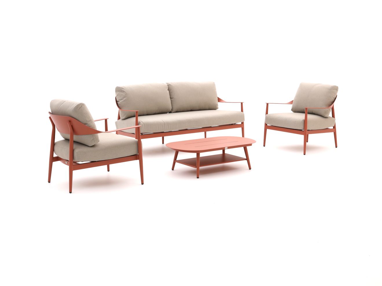 Bellagio Valli Sessel-Sofa Lounge-Set 4-teilig Orange 0x0cm Rabatt: 19 %