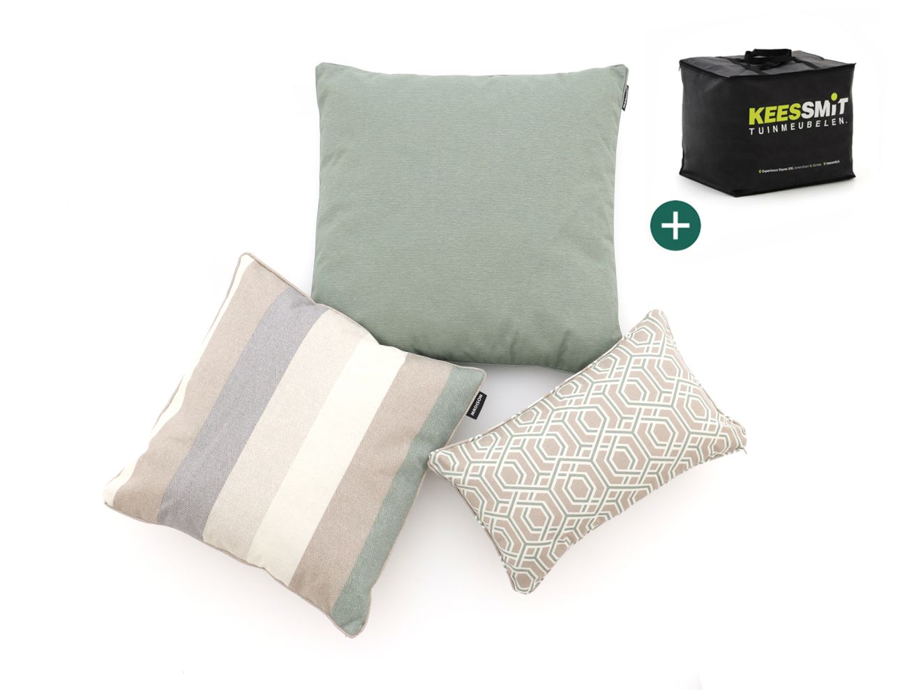 + 15 % Kassenrabatt | Dekokissen Set Modern Graphic Green