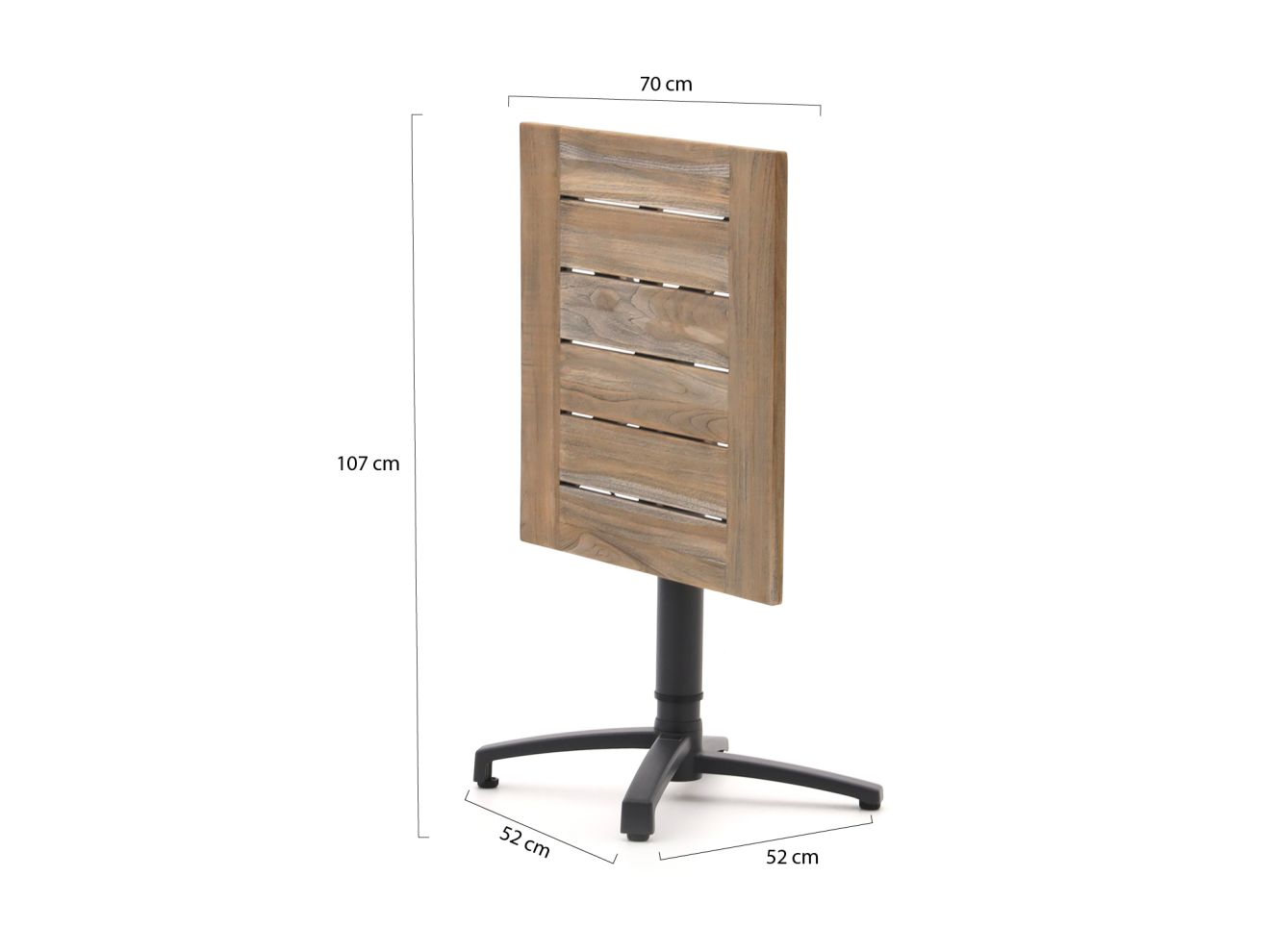 Bellagio Canzo Klapptisch 70x70x75/110 c...