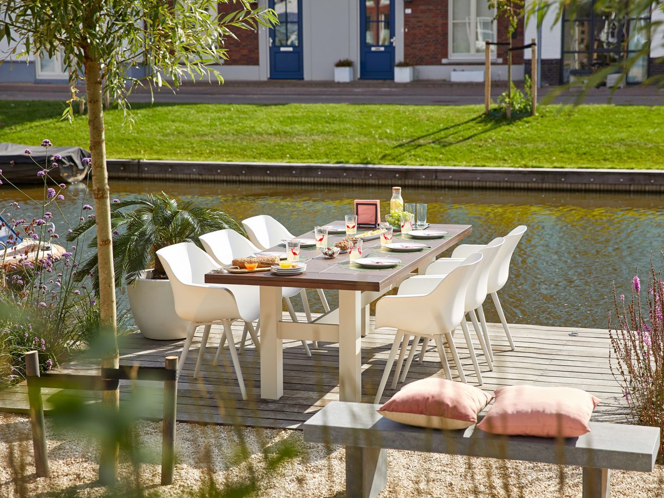 Hartman Sophie/Fontaine 220 cm Gartenmöbel-Set 7-teilig Weiß  Rabatt: 19 %