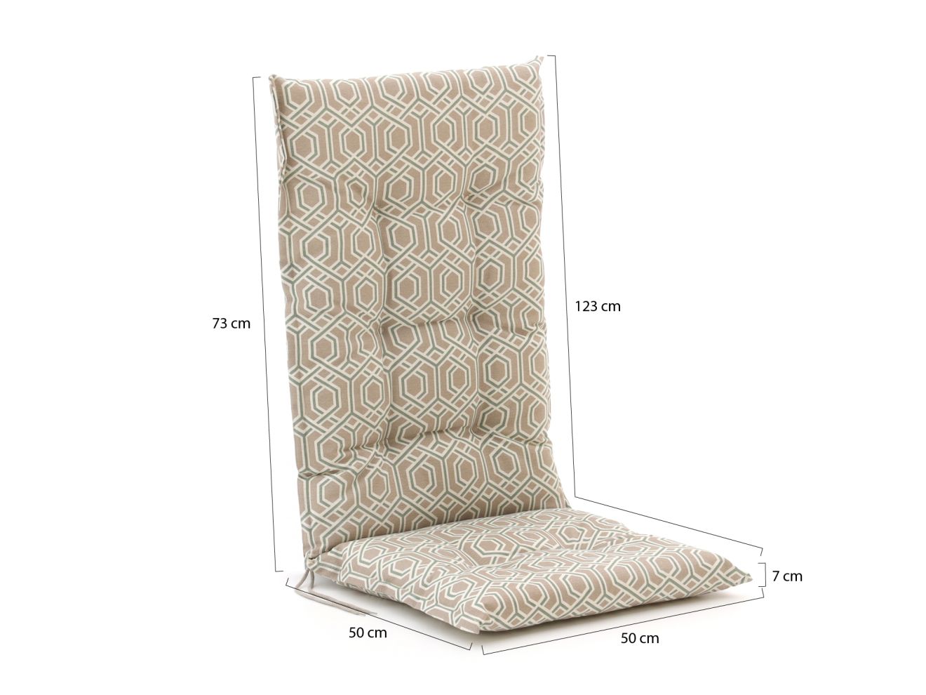 Madison Hochlehner dick 123x50 cm Taupe ...