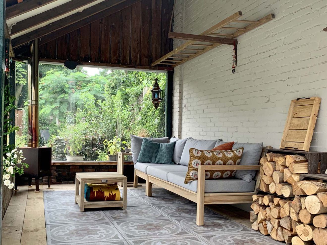 ROUGH-A Beistelltisch Outdoor 50x50x35 c...