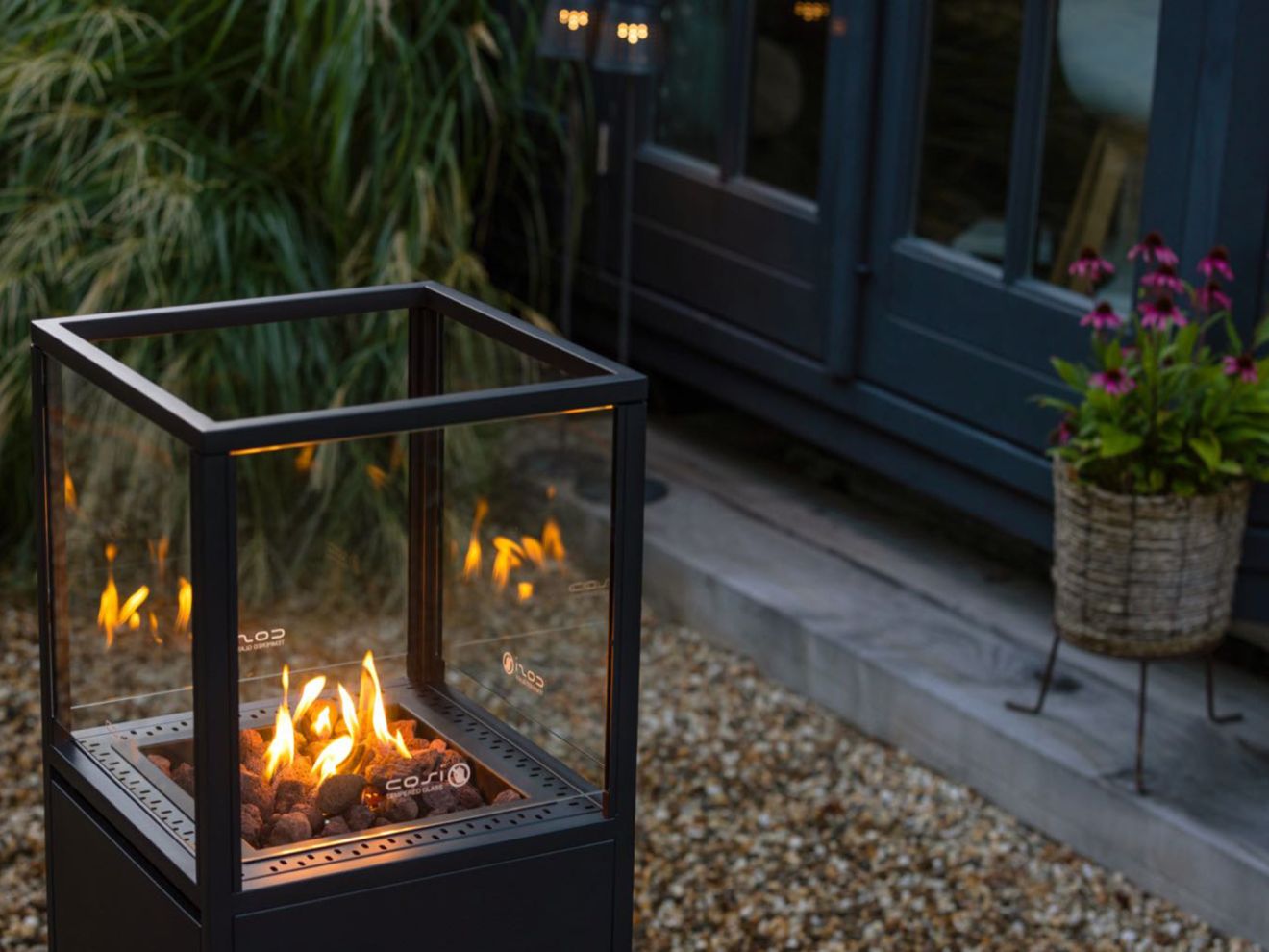 Cosipillar Dome Feuersäule 40x40x116 cm...