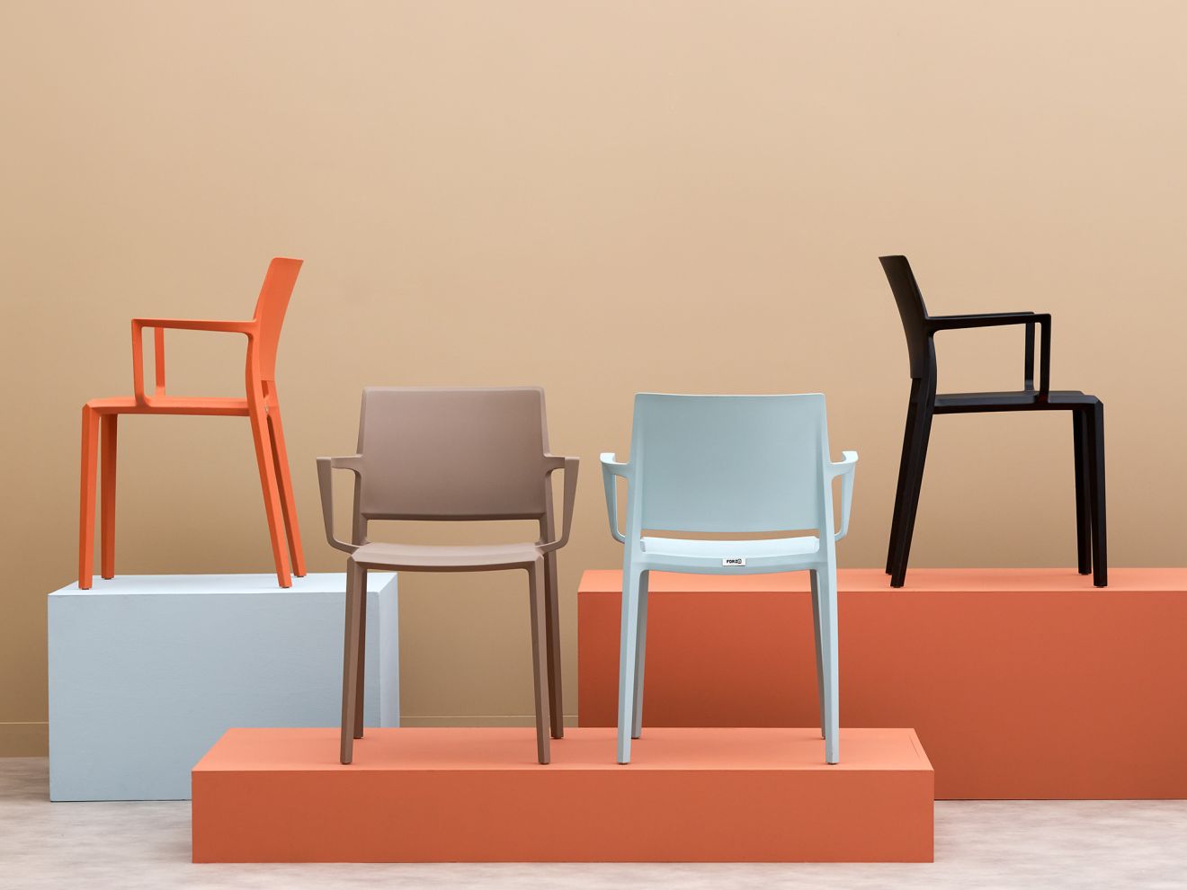 Forza Sile/Canzo 80 cm Gartenmöbel-Set 5-teilig stapelbar klappbar Schwarz  Rabatt: 19 %