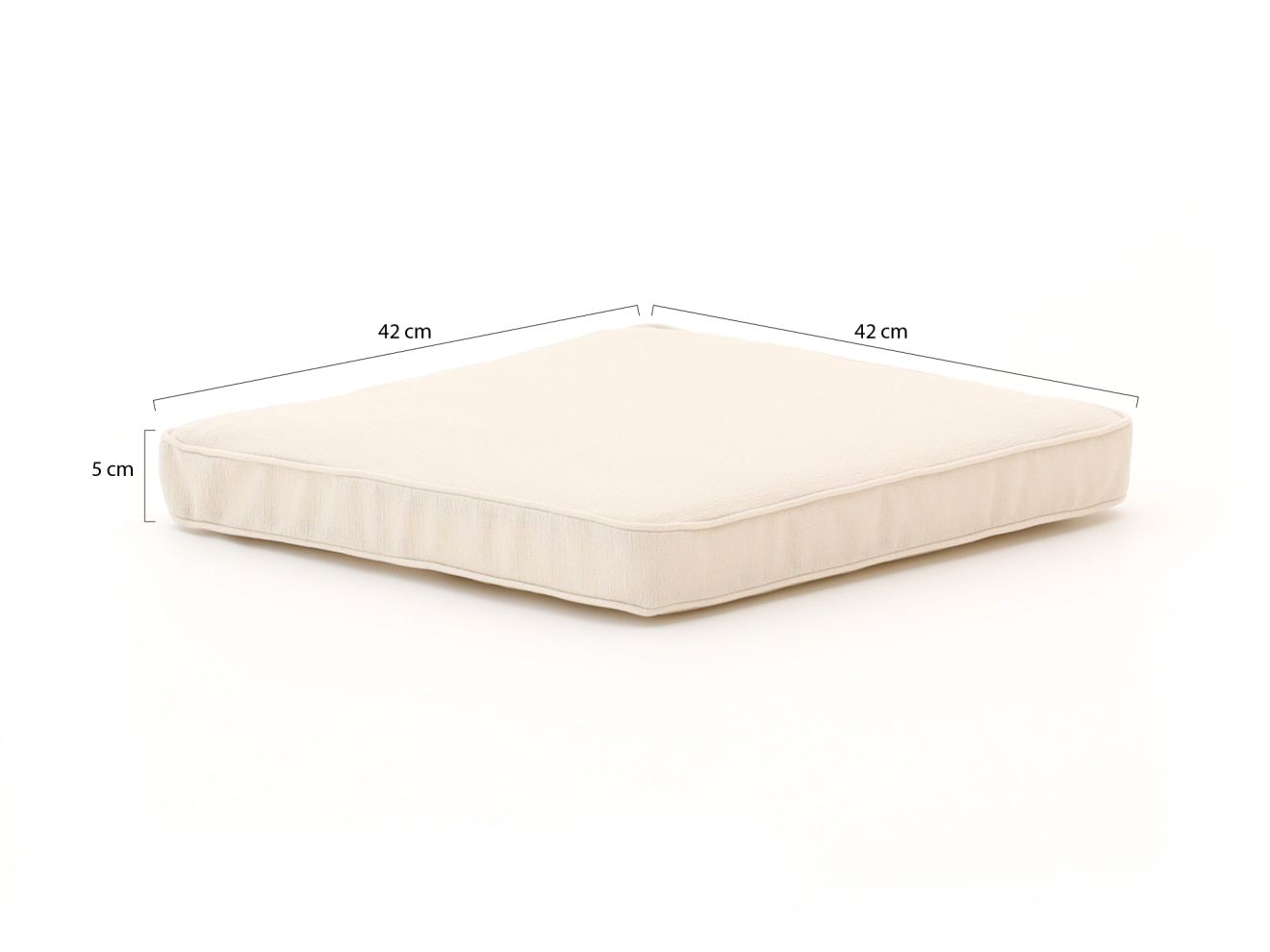 Madison Wicker Sitzkissens 42x42 cm Sitz Taupe 42x42cm