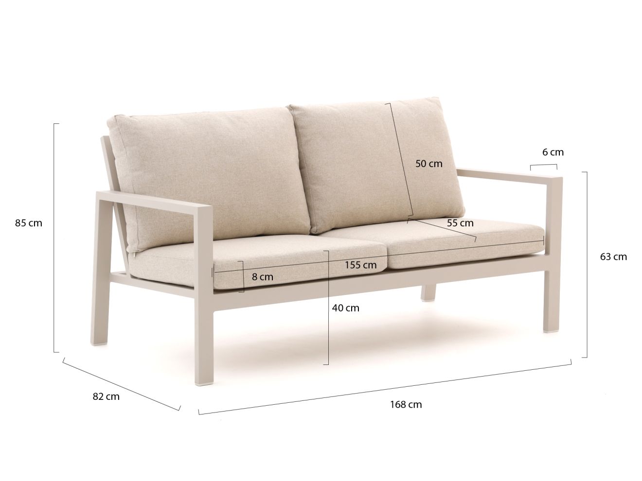 Manifesto Alzano Gartensofa 168 cm günstig online kaufen