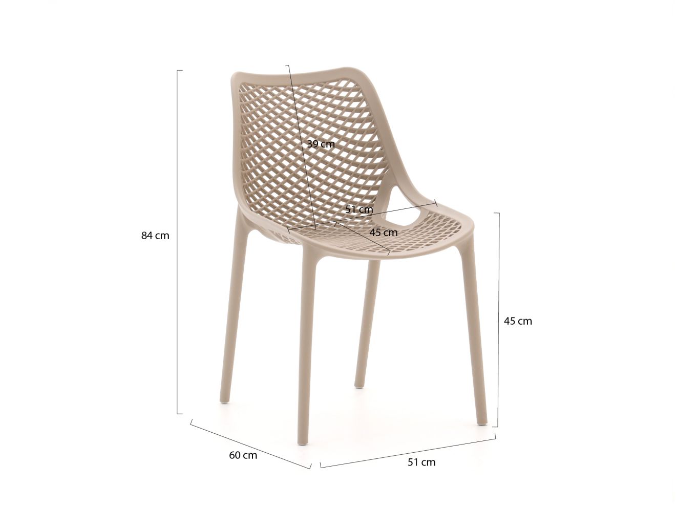 Forza Ripi/Sestino 160 cm Gartenmöbel-Set 5-teilig stapelbar günstig online kaufen
