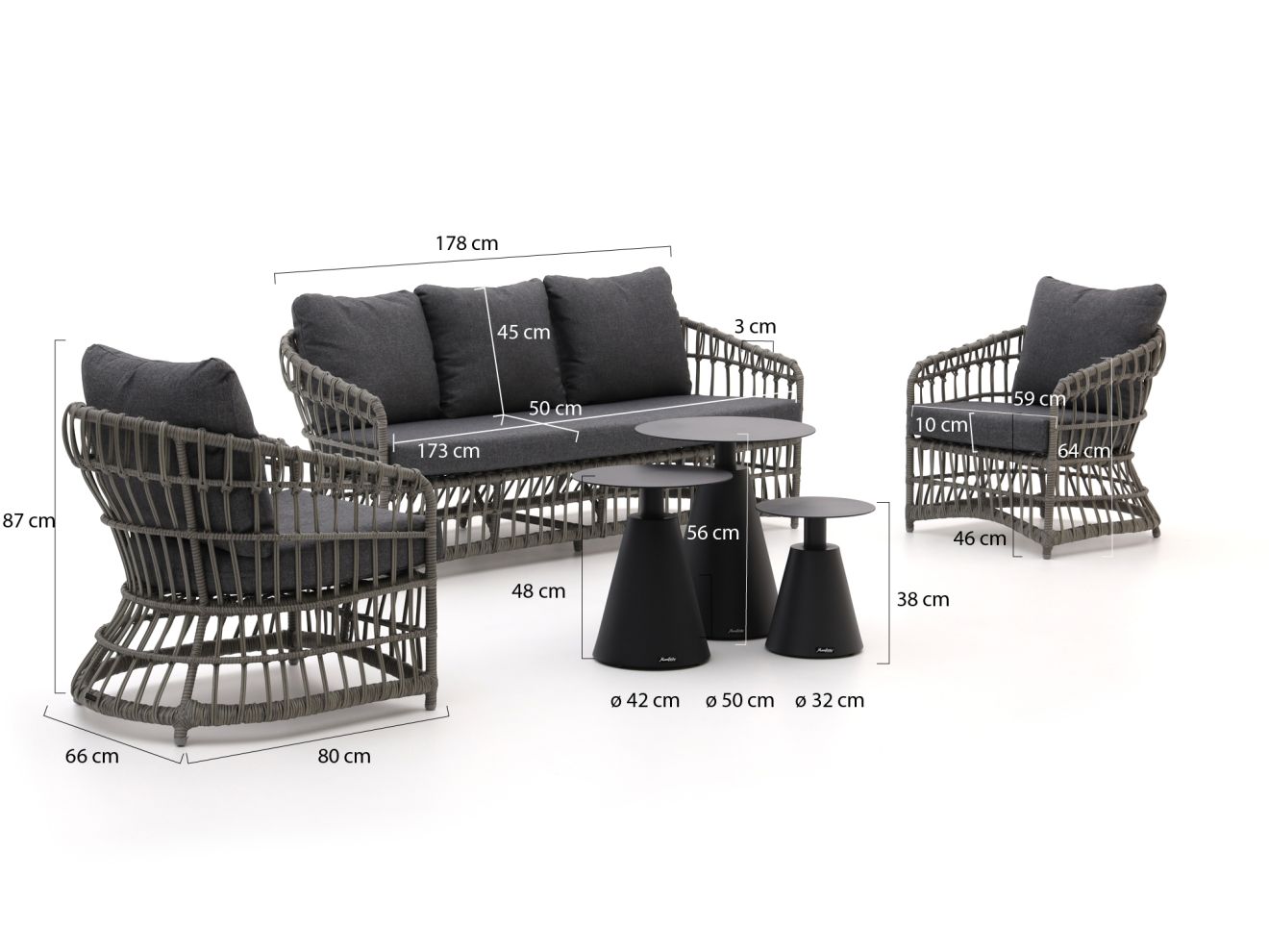 Intenso Cameri/Tusa Sessel-Sofa Lounge-S...