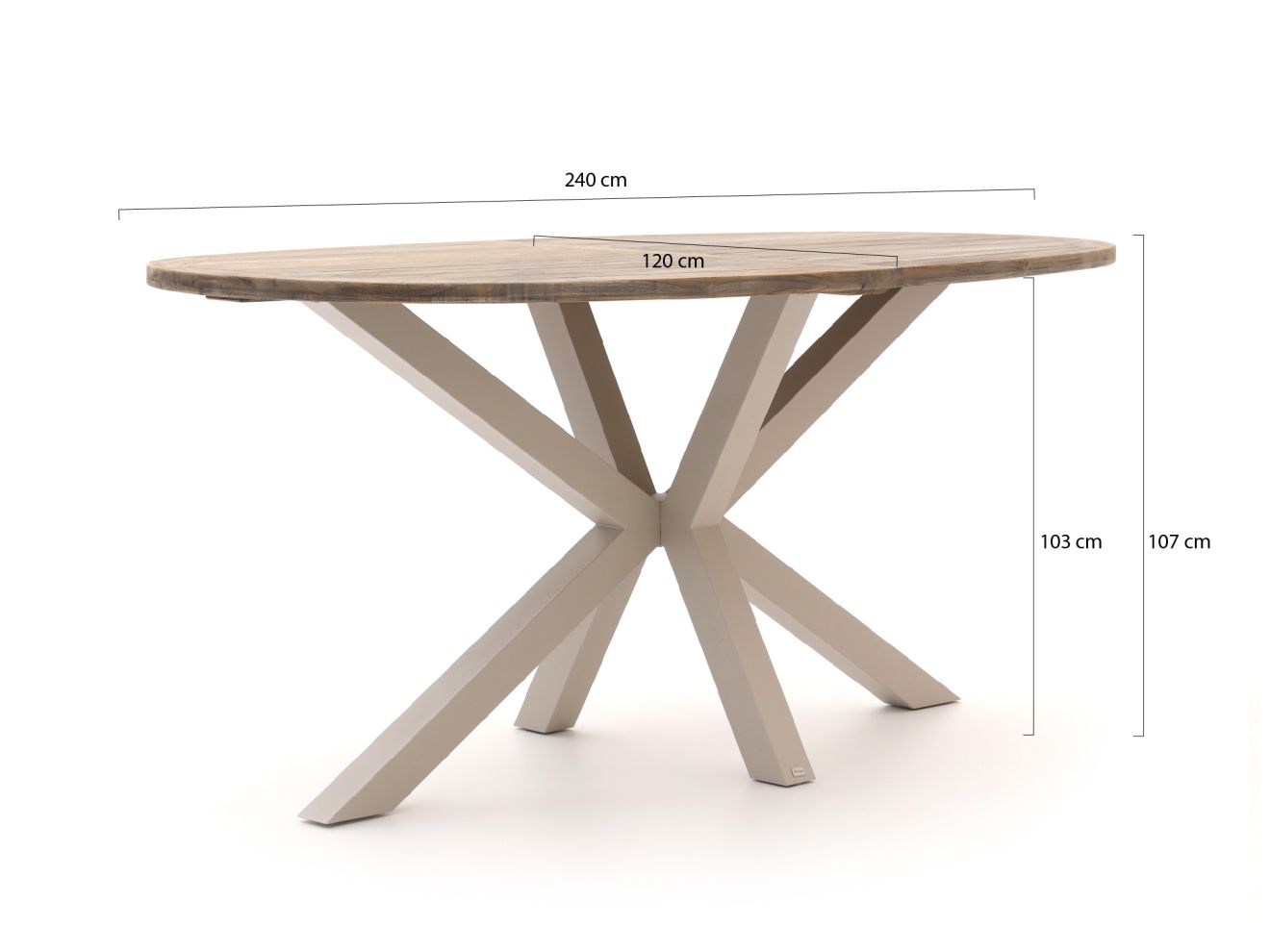 Bellagio Mineo/ROUGH-Y Ellips 240 cm Gartenbar-Set 7-teilig Braun  Rabatt: 23 %