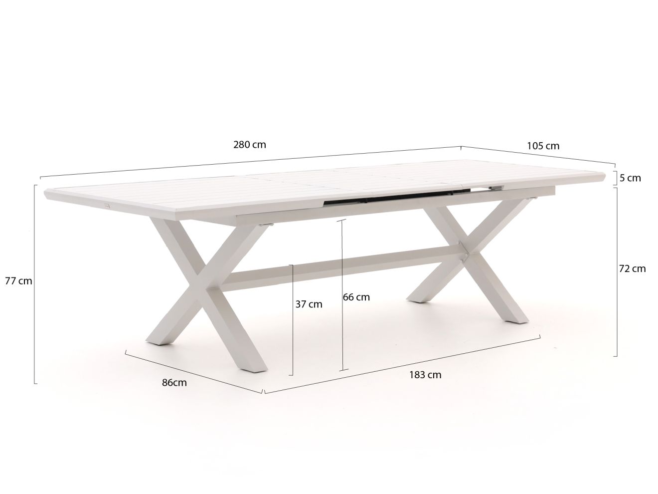 Bellagio Viadana Gartentisch Ausziehbar ...