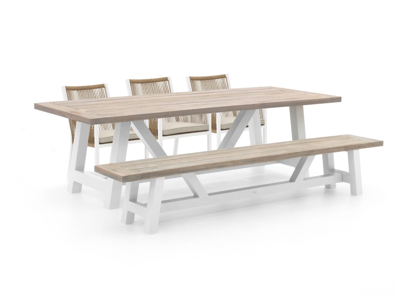 Manifesto Rivola/Bresimo 260 cm Gartenmöbel-Set mit Bank 5-teilig