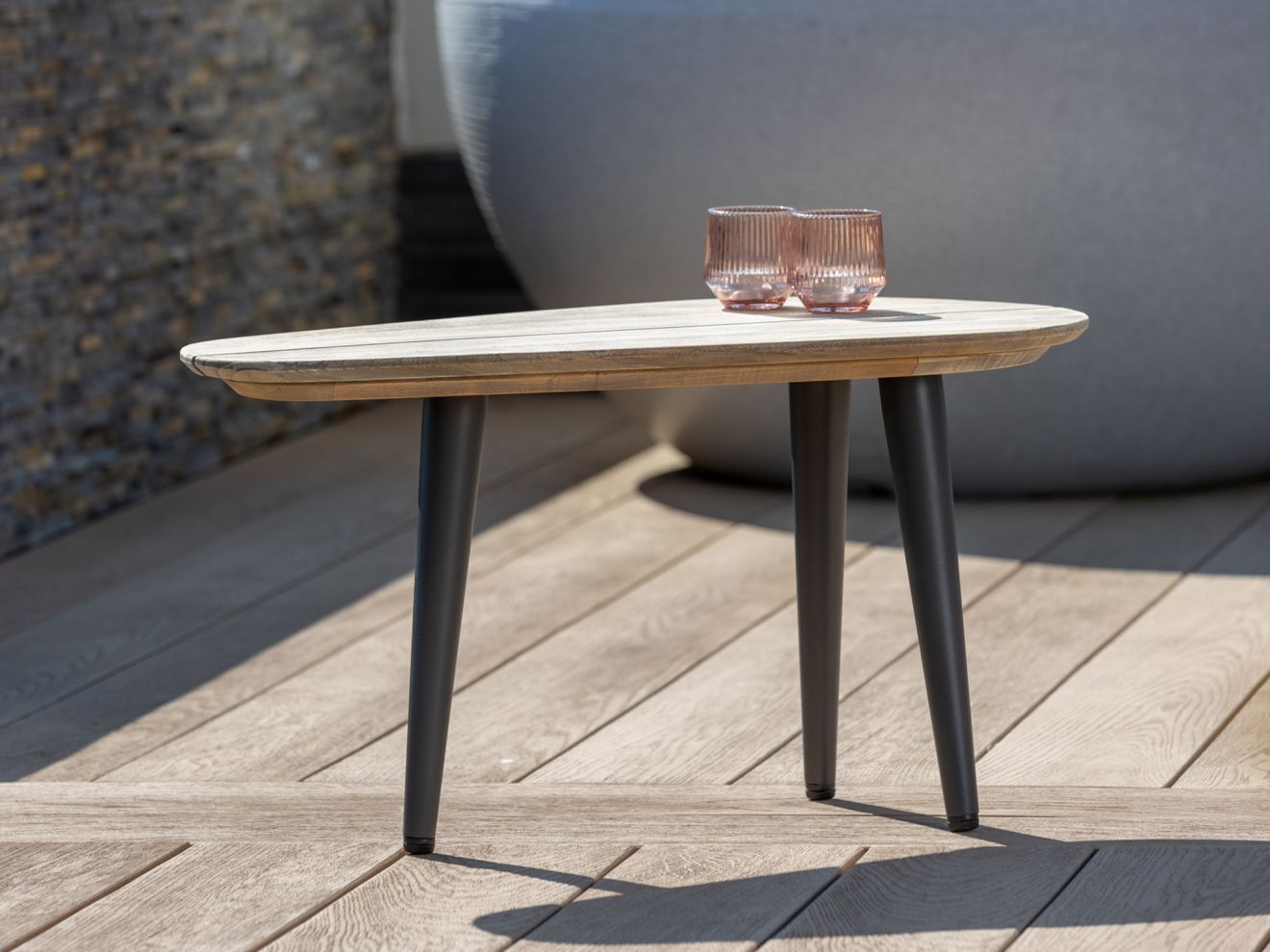 ROUGH-K Loungetisch 43x75x40 cm Taupe  Rabatt: 21 %