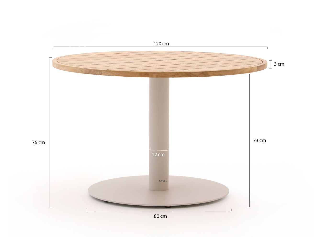 Zavelli Juntos/Cuore ø 120 cm Gartenmöbel-Set 5-teilig günstig online kaufen