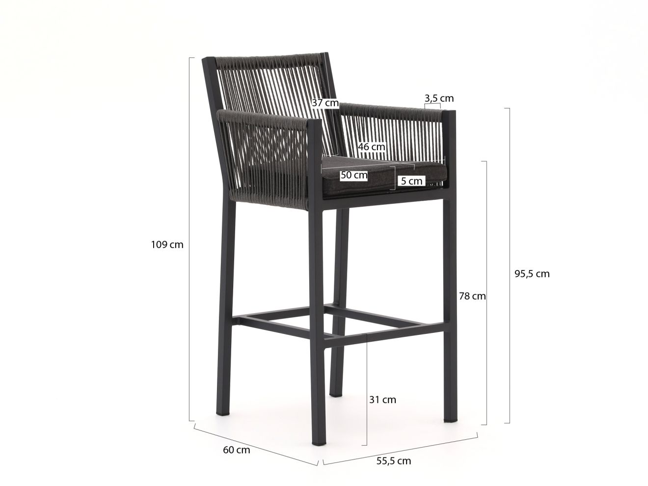 Manifesto Rivola Barhocker Outdoor Rabat...