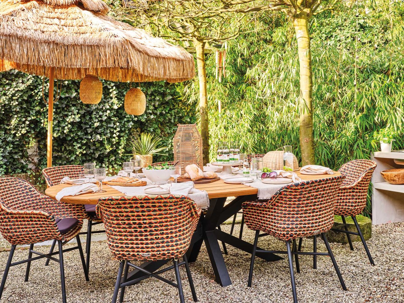 Hartman Stephanie Gartentisch 240x140x76 cm Schwarz  Rabatt: 20 %