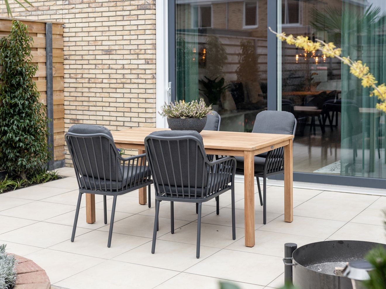 Hartman Sophie Element/ROUGH-S 160 cm Gartenmöbel-Set 5-teilig Braun  Rabatt: 26 %