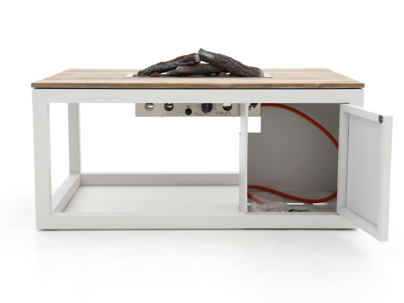 Cosiraw Lounge Feuertisch 120x80x55 cm Weiß