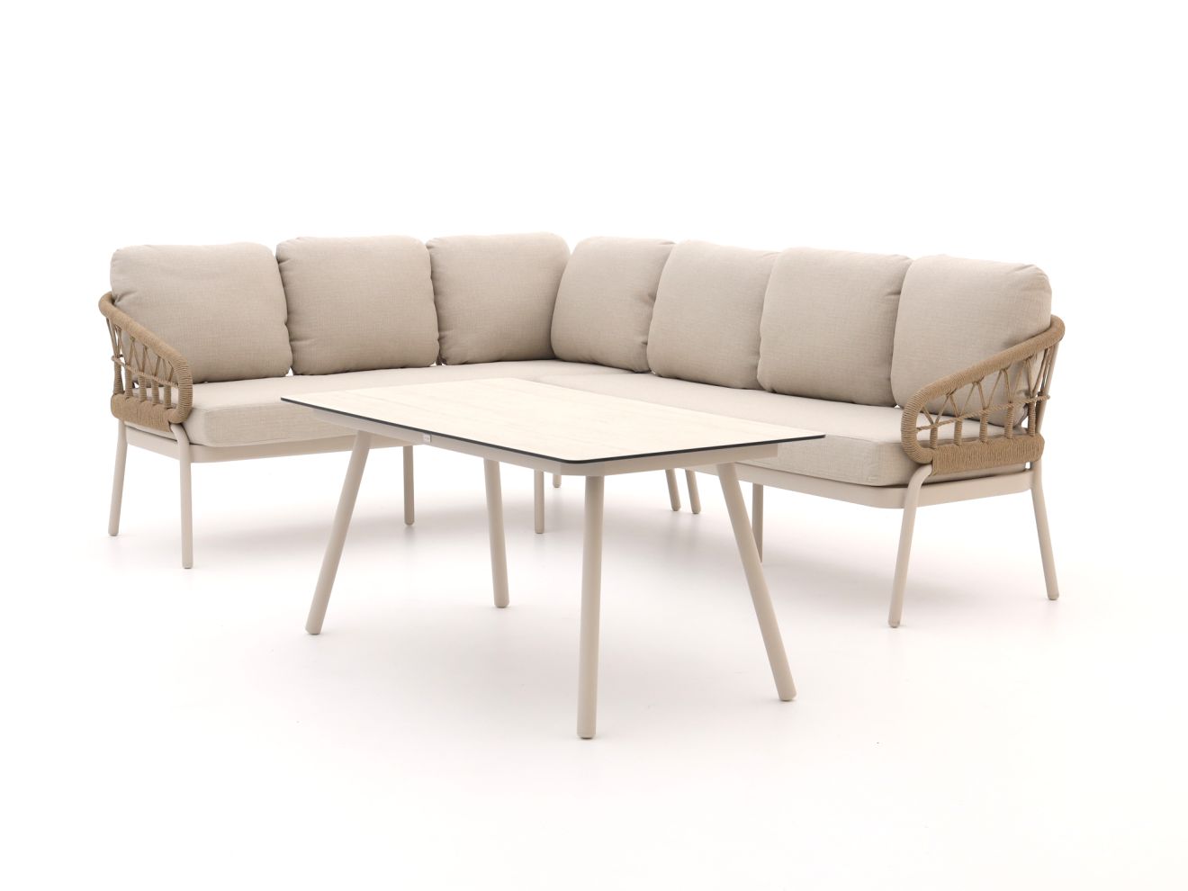Bellagio Pinerolo Gartentisch Lounge-Set 3-teilig links