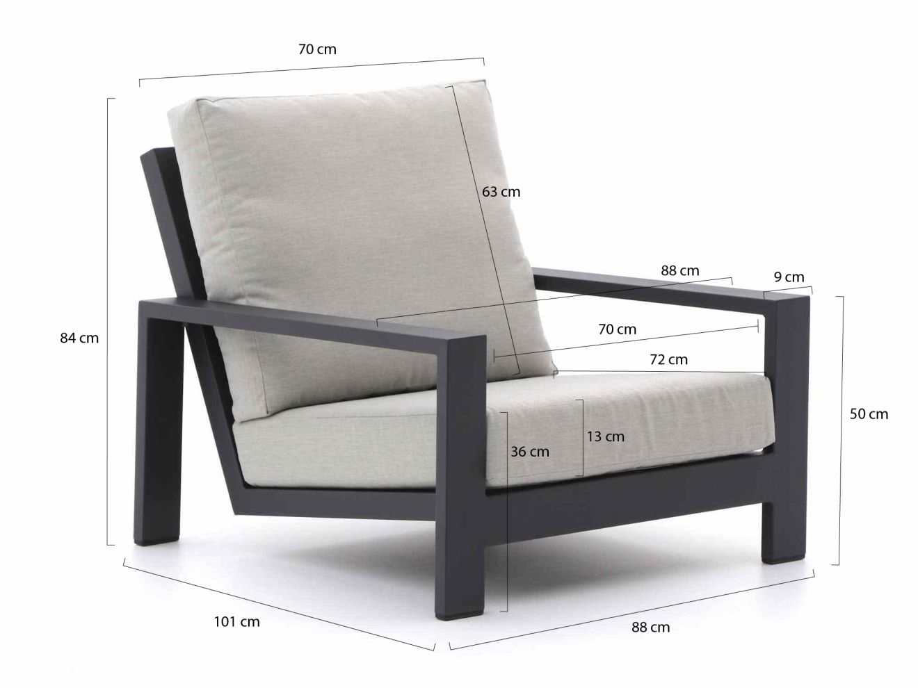 Bellagio Vezzano Sessel Lounge-Set 5-tei...