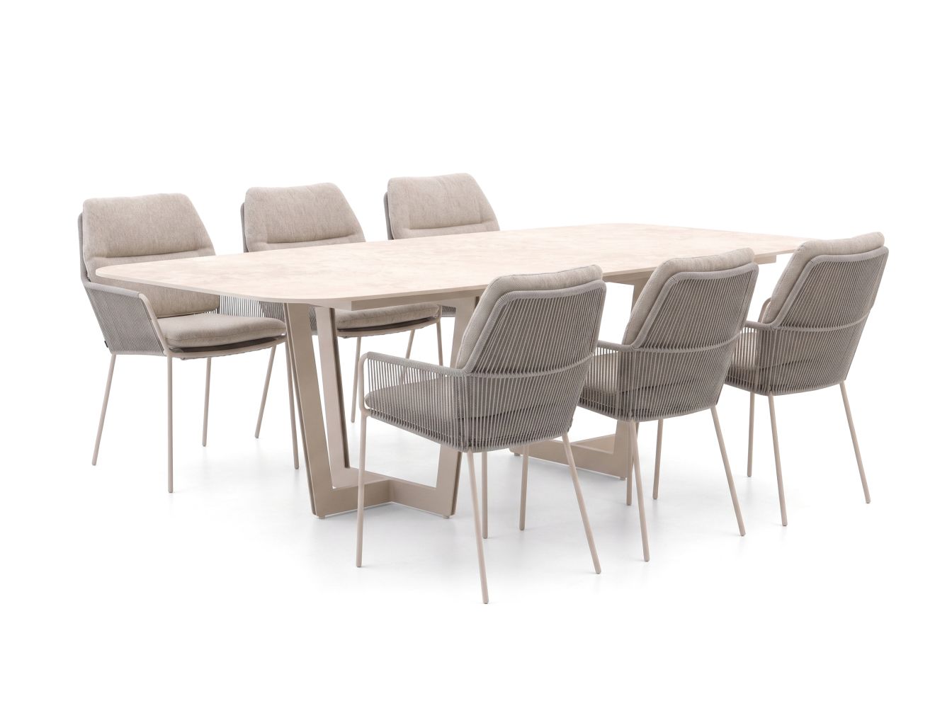 + 15 % Kassenrabatt | SUNS Punta/Palermo 240 cm Gartenmöbel-Set 7-teilig