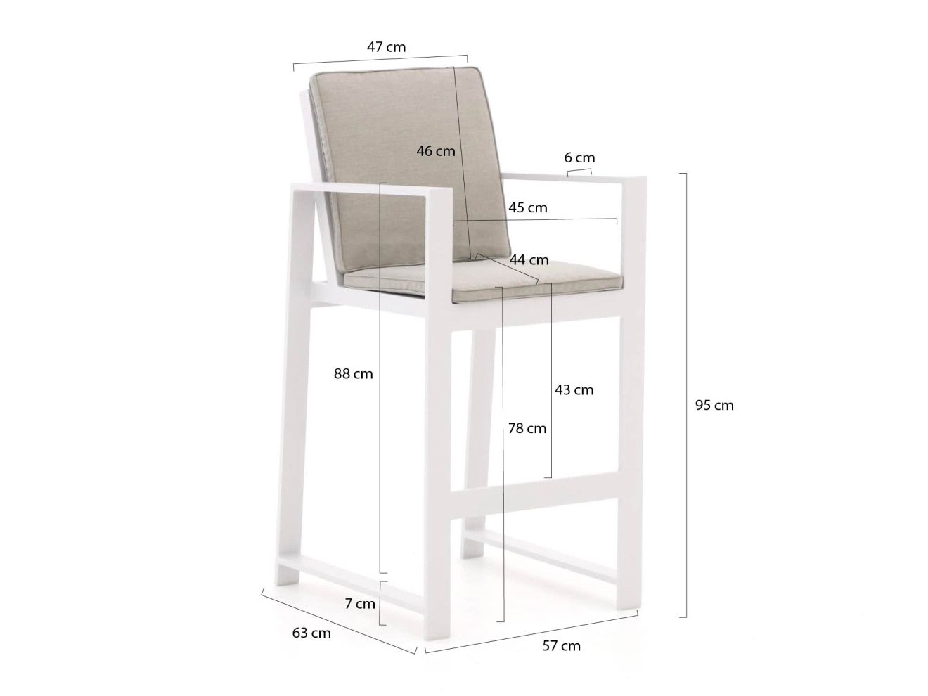 Bellagio Vezzano/Trecenta 150 cm Gartenbar-Set 5-teilig günstig online kaufen