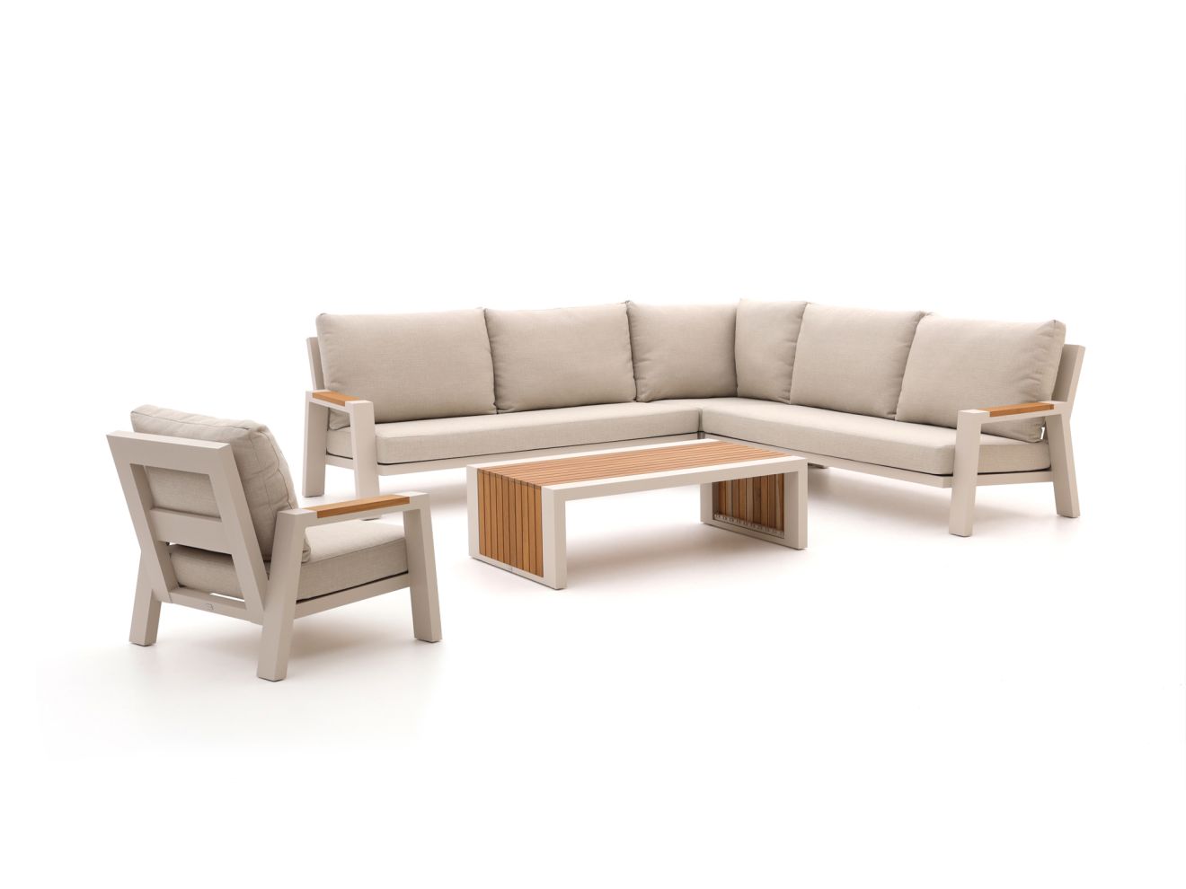 Bellagio Bisenzio Ecklounge-Set 5-teilig Taupe 284x284cm Rabatt: 20 %